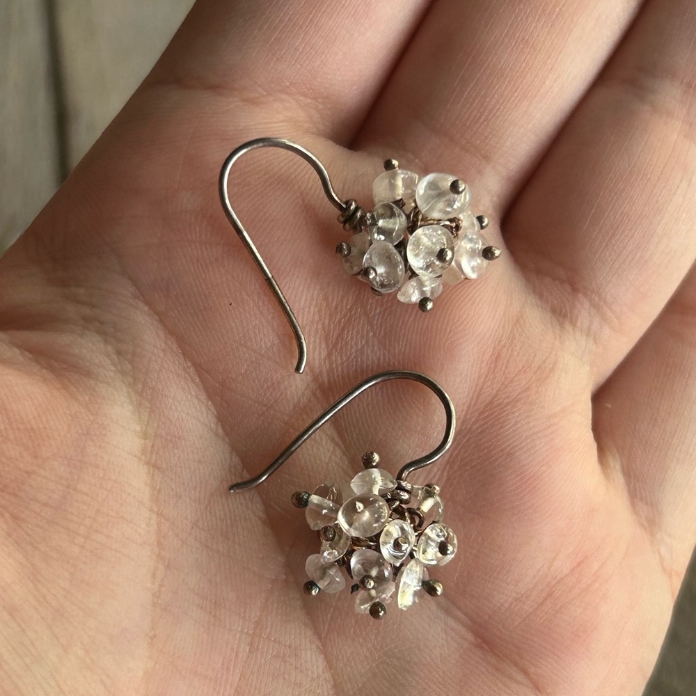 Lot of Three Pairs of Sterling Silver and Stone Earrings - Picture 4 of 5